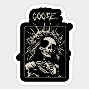goose bridge skull Sticker